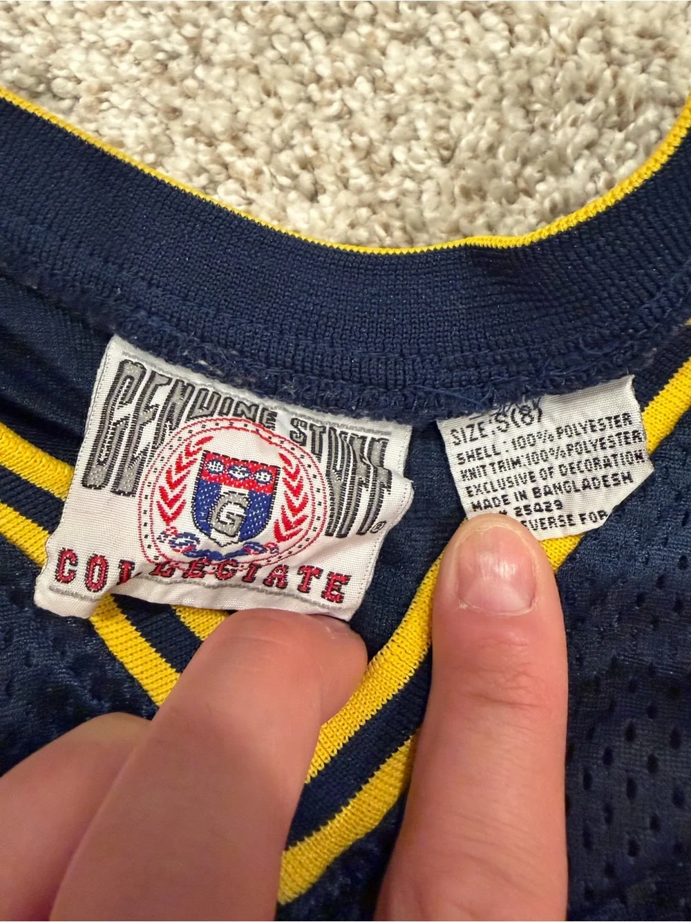 VINTAGE MICHIGAN WOLVERINES Youth Mesh Short Sleeve Jersey